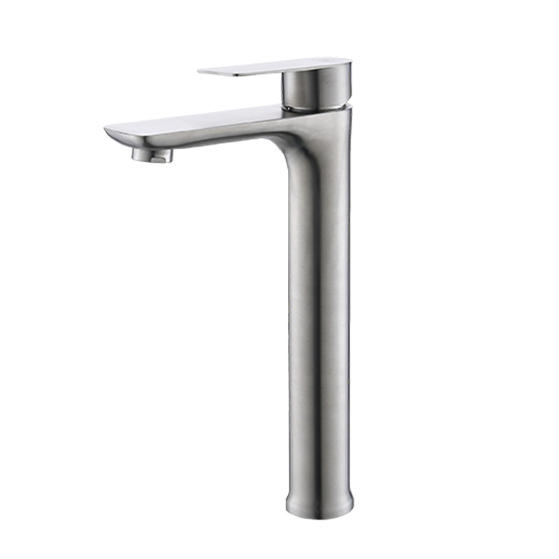 Bathroom Vessel Sink Faucet Basin Mixer Tap 1 Hole Single Handle Tall Silver