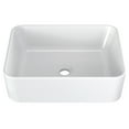 thumbnail image 1 of Bathroom Vessel Sinks, Undermount Bathroom Sink, Ceramic Lavatory Vanity Vessel Sink with Overflow, Rectangle Sink, Undercounter Basin, 1 of 8