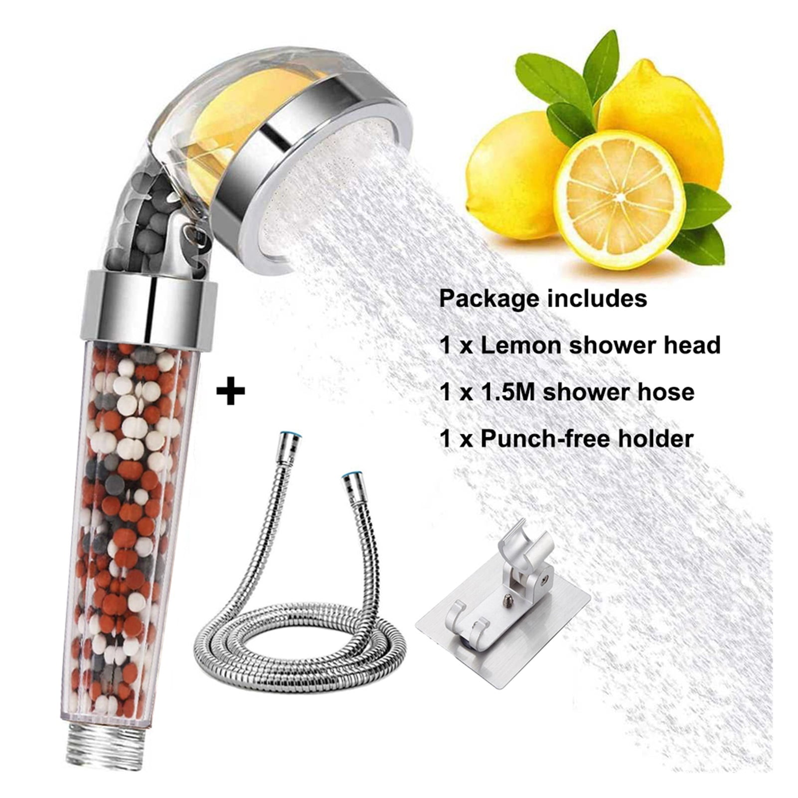 Bathroom Vitamin C Shower Head Lemon/Lavender/Rose Fragrance Filtration