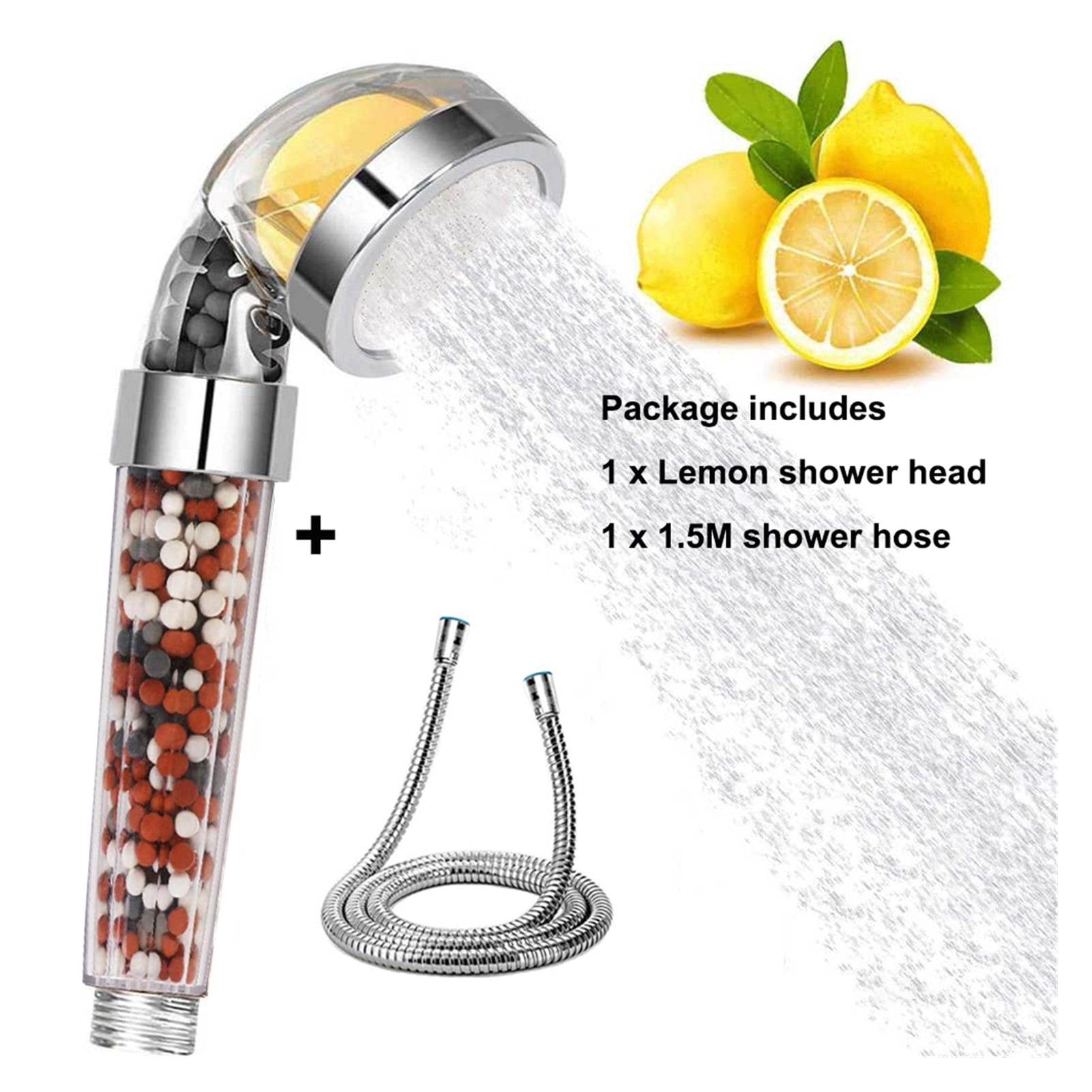 Bathroom Vitamin C Shower Head Lemon/Lavender/Rose Fragrance Filtration