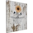 thumbnail image 1 of Bathroom Wall Art Blue Bathtub Daisy Canvas Bathroom Pictures For Wall Background Wall Decor For Bedroom Living Room Bathroom Framed Home ons Ready To Hang 12x16 Inch, 1 of 6