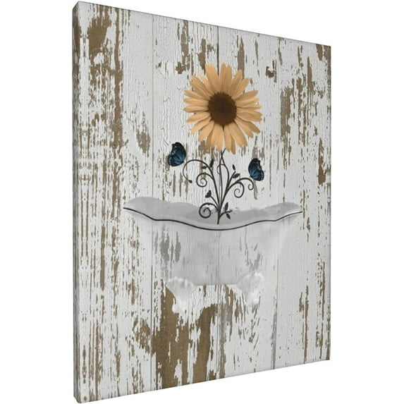 Bathroom Wall Art Blue Bathtub Daisy Canvas Bathroom Pictures For Wall Background Wall Decor For Bedroom Living Room Bathroom Framed Home ons Ready To Hang 12x16 Inch