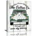 thumbnail image 1 of Bathroom Wall Art Farmhouse Bathroom Wall Decor Vintage Bathroom Decorations Cotton Co Delivery Truck Green Pictures Canvas Prints Painting Framed Artwork for Office Home Outhouse Bathroom 12"x16", 1 of 6
