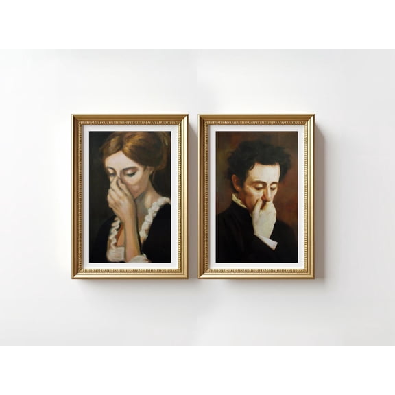 Bathroom Wall Art Hers His Bathroom Bundle Classical Vintage Style Prints Set 2 Unframed Paper Print 12x18