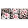 thumbnail image 1 of Bathroom Wall Art Red Rose Canvas Prints Art Floral Painting Vintage Watercolour Pink Rose Wall Picture Flowers Poster Home Bedroom Living Room Décor Framed -12x16inchx3pcs, 1 of 6