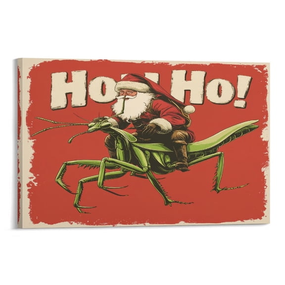 Bathroom Wall Art Santa On Praying Mantis Canvas Wall Art Green Praying Mantis Canvas Print Decoration Bedroom Bathroom 08x12inch Artwork Home Bedroom Framed Easy to Hang