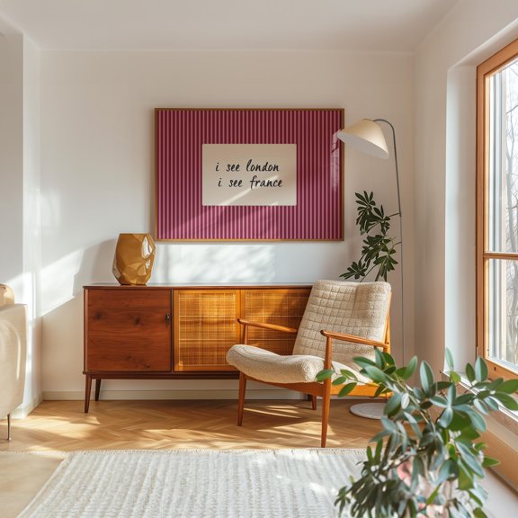 Bathroom Wall Art Vintage Striped Quote Preppy Retro Colorful Typography, Stretched Canvas 12x16in