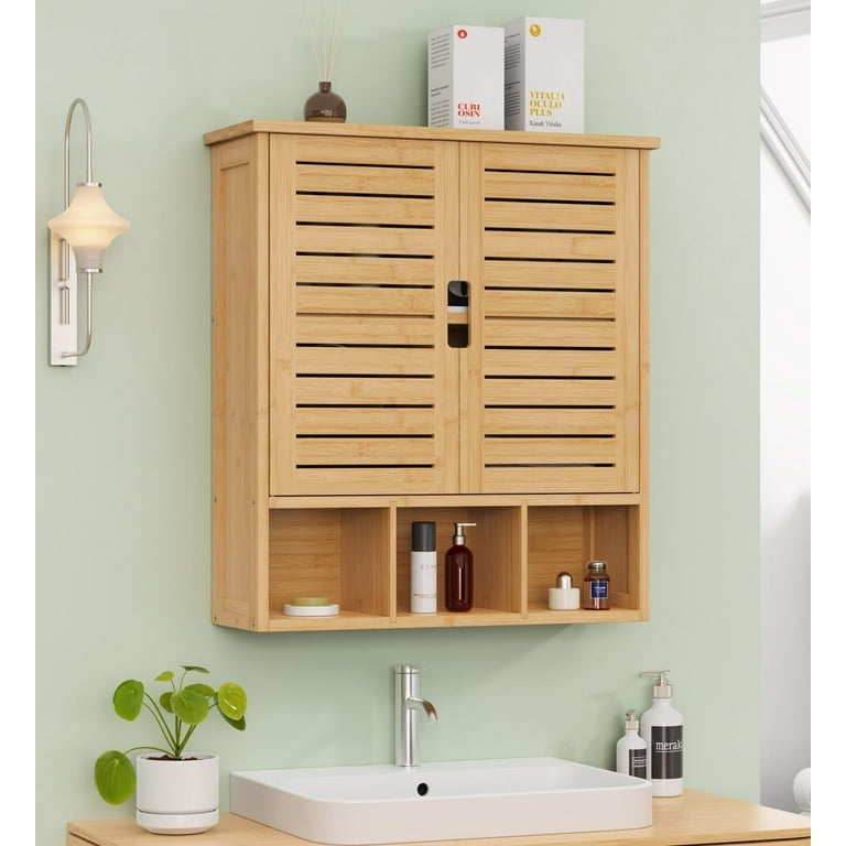 Bathroom wall mount cabinet, selling Bathroom storage wall cabinet, kitchen storage wall cabinet Bathroom shelf Wooden 2 Door Wall Cabinet, Mahogany