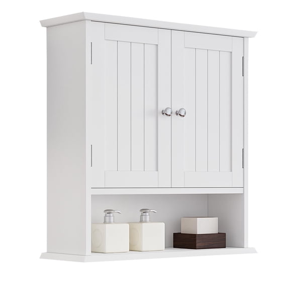 Bathroom Wall Cabinet, Bathroom Cabinet Wall Mount with 2 Doors and ...