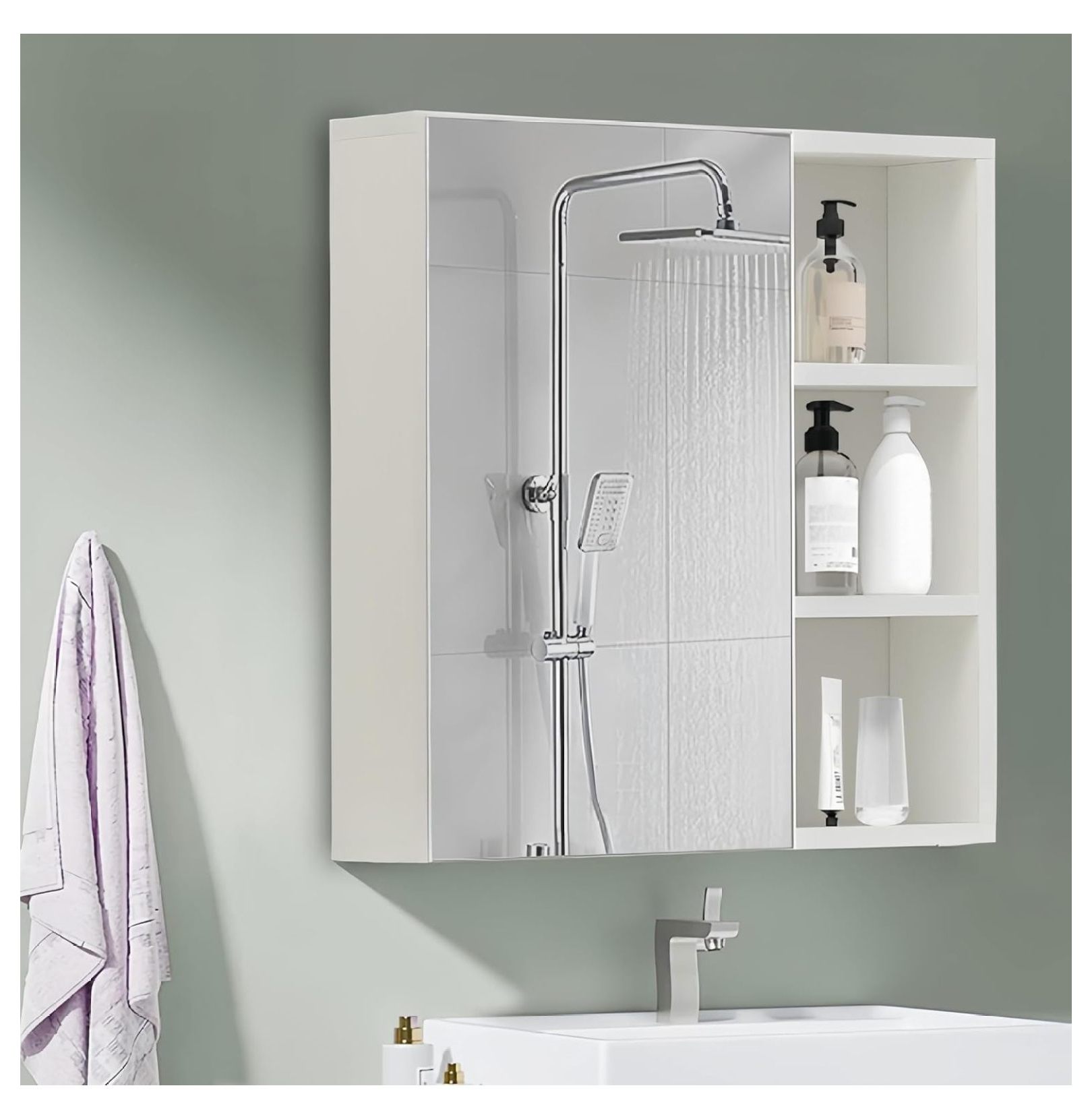 Bathroom Wall Cabinet Medicine Cabinet, Wall Mounted Bathroom Mirror ...