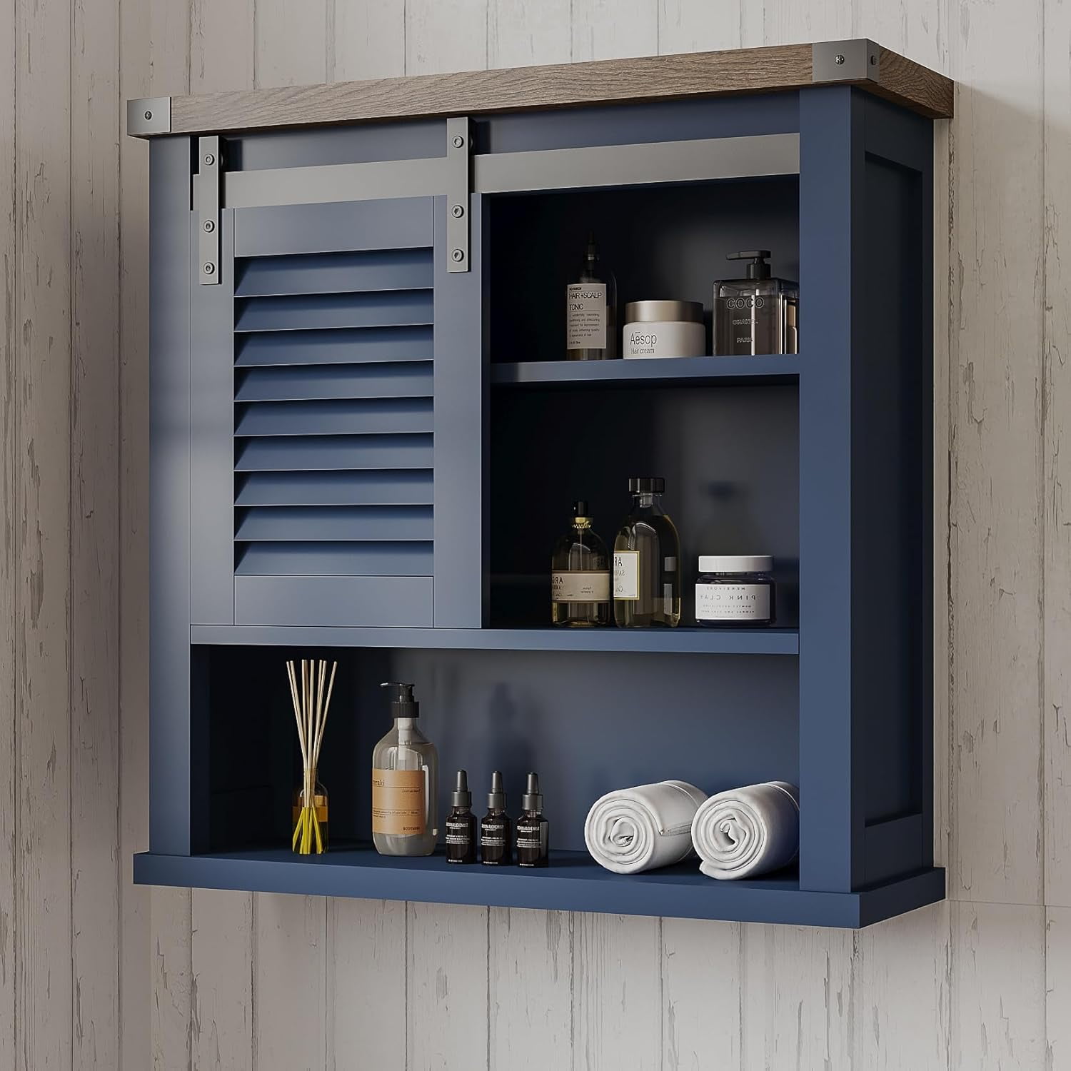 Bathroom Wall Cabinet, Medicine Cabinets for Bathroom with Sliding Barn ...