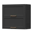 thumbnail image 1 of Bathroom Wall Cabinet, Metal Medicine Cabinet with 2 Doors, Wall Mounted Bathroom Storage Cabinet with Pegboard for Bathroom Laundry Room Kitchen, Black, 1 of 9