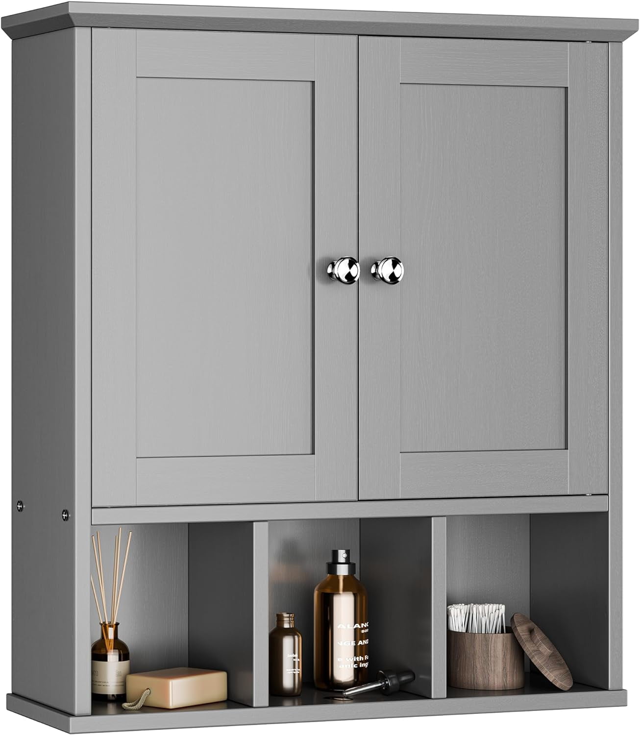 Bathroom Wall Cabinet Bathroom Cabinet Wall Mount with 2 Doors and 3 ...