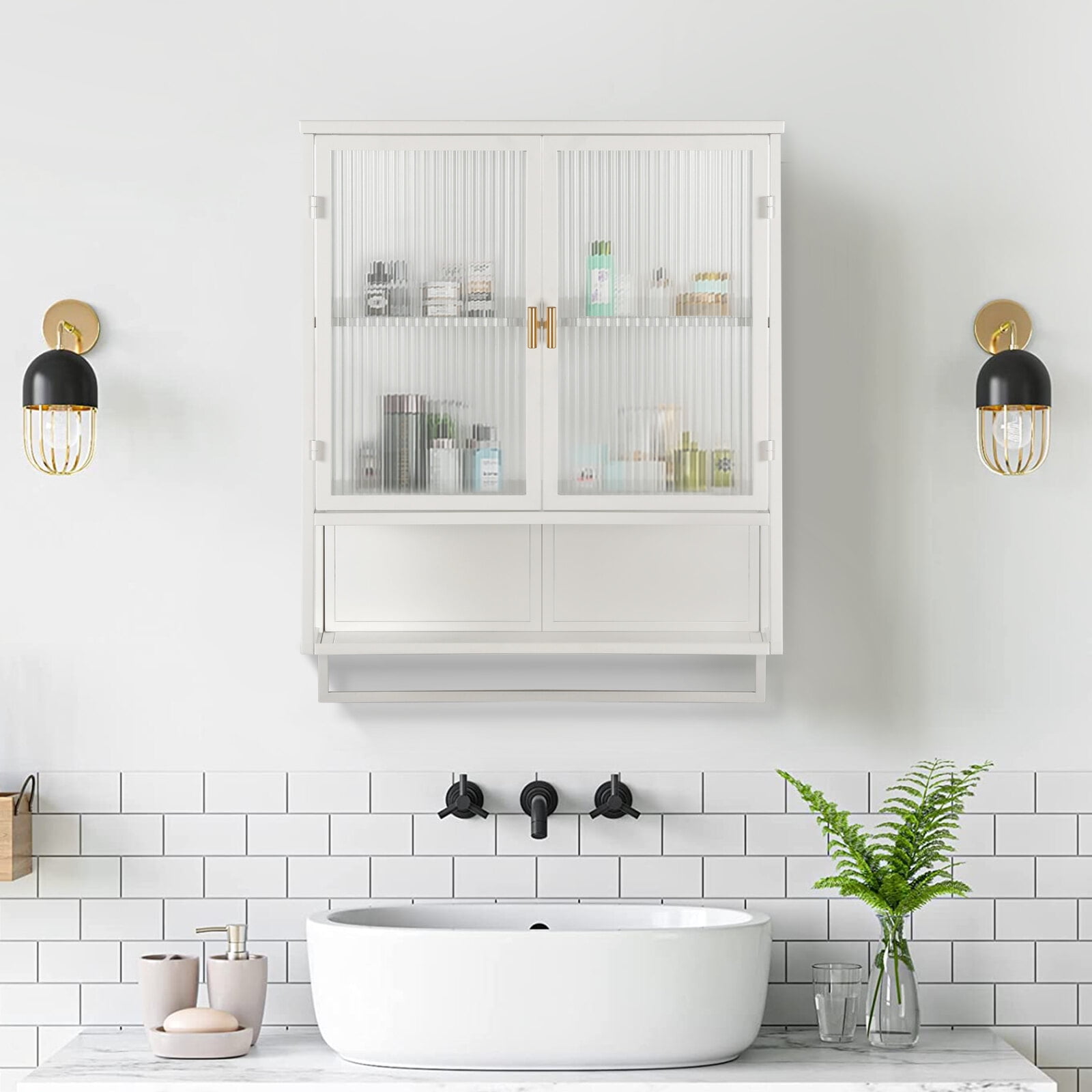Bathroom Wall Cabinet Over The Toilet Space Storage Cabinet with 2