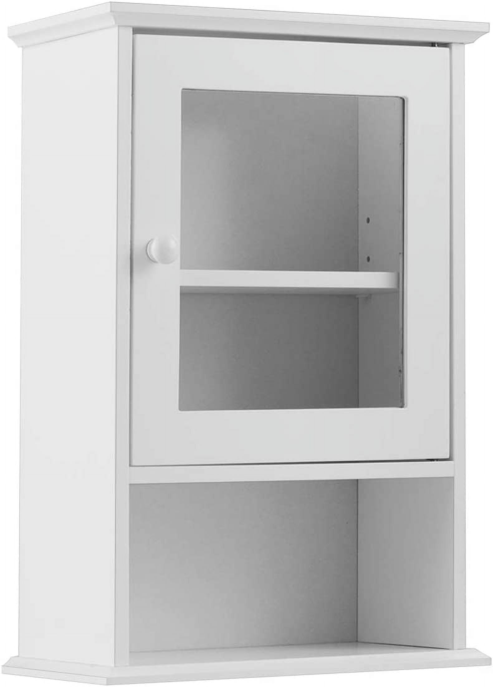 Bathroom Wall Cabinet, Small Bathroom Medicine Cabinet Wall Mounted w/Adjustable Shelf, Tempered ...
