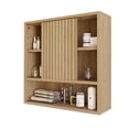thumbnail image 1 of Bathroom Wall Cabinet Above Toilet Storage，Wall Mounted Storage with Adjustable Shelves, Space-Saving Modern Design for Bathroom & Laundry Room ，Kitchen，Dining Room, Living Room, 1 of 9