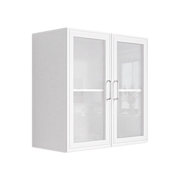 Bathroom Wall Cabinet with Acrylic Glass Doors, Display Cabinet with Adjustable Shelf