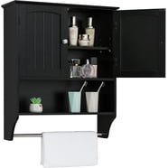 Modern Long Bathroom Wall Mounted Cabinet, White - Walmart.com