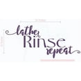 thumbnail image 1 of Bathroom Wall Décor Art - Lather Rinse Repeat – Wall Decal Vinyl Lettering Stickers 23x10-Inch Plum, 1 of 5