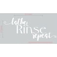 thumbnail image 1 of Bathroom Wall Décor Art - Lather Rinse Repeat – Wall Decal Vinyl Lettering Stickers 23x10-Inch White, 1 of 5