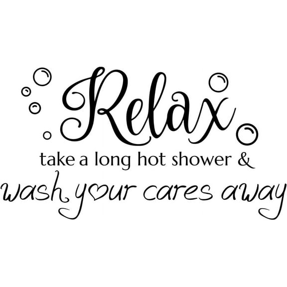 Bathroom Wall Decals Relax Shower Door Decals Bath Wall Sticker