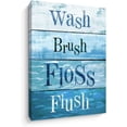 thumbnail image 1 of Bathroom Wall Decor Gradient Blue Canvas Print Wall Art Rustic Framed Bathroom Signs Rule, 12 x 15 Inch, 1 of 5