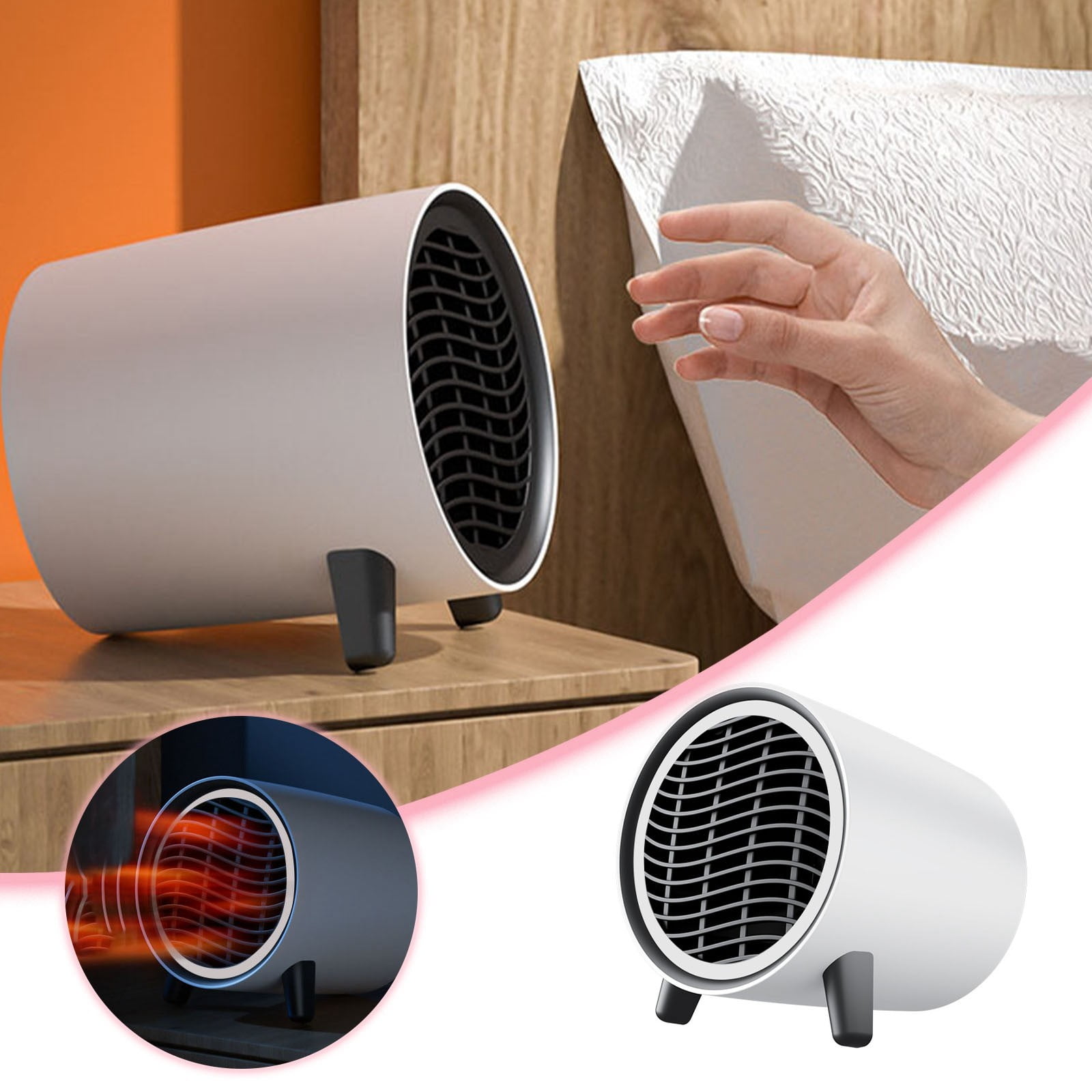 Remote Control Small Electric Heater For Bathroom TTBUY 500W