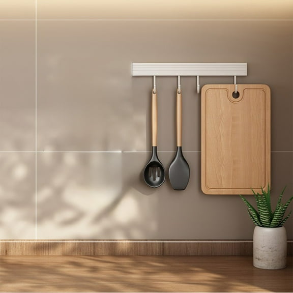 Bathroom Wall Hooks, No Punch, Aluminum Alloy Material, Multifunctional for Clothes Hats Towels, Strong Load-bearing, Easy Installation, Space Saving, For Kitchen Bathroom Bedroom