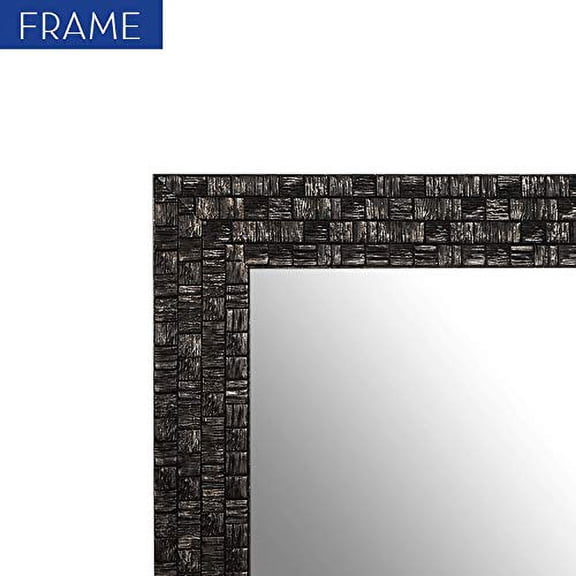 Bathroom Wall Mirror, Decorate Bathroom Mirrors for Wall, Rectangle Modern Bathroom Wall Mounted Mirror Vertical or Horizontal Hanging for Living Room (Black 24 X 40")