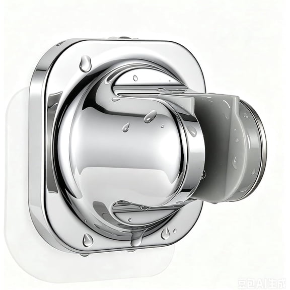 Bathroom Wall Mount Handheld Shower Head Holder - 5 Positions Adjustable (Chrome)