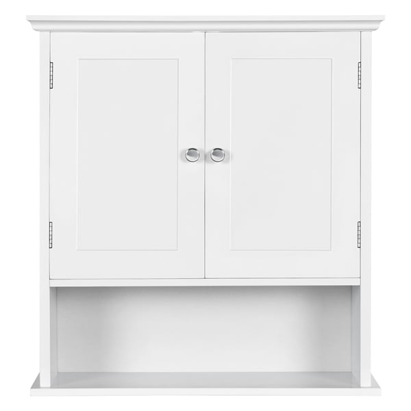 Bathroom Wall-Mounted Cabinet 4 Tiers Wooden Organizer White - Walmart.com