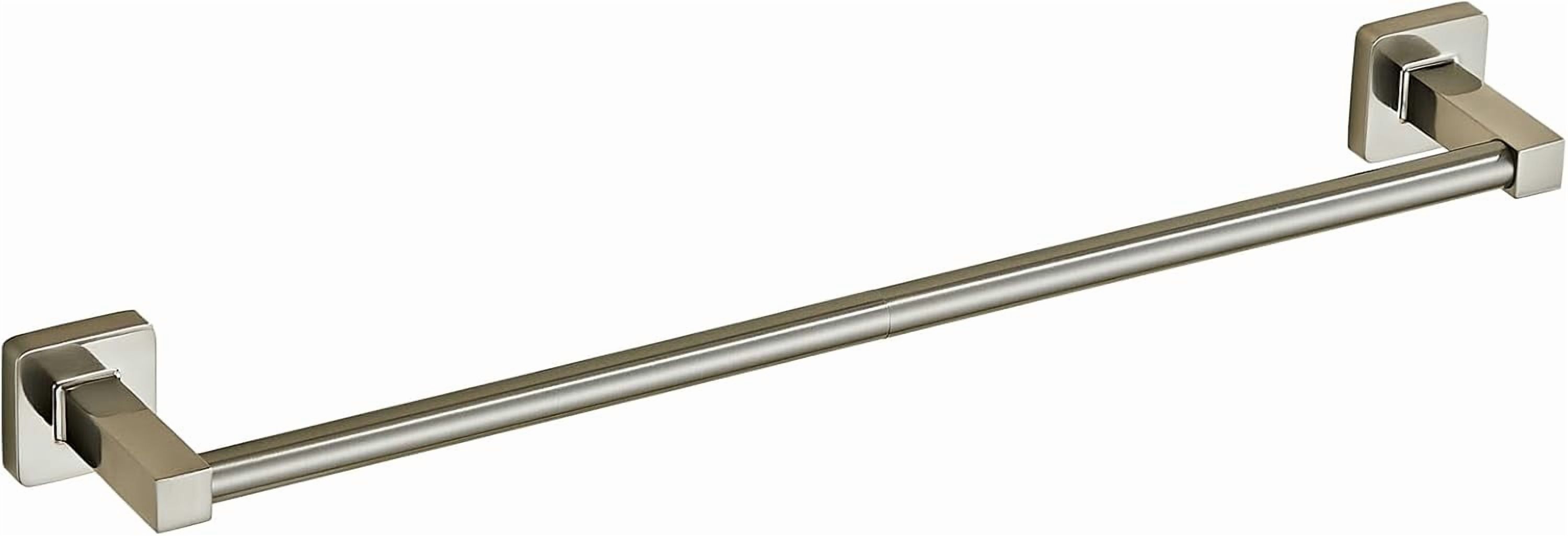 AMIG Isla-1 Wall-Mounted Towel Rail - 600x80x55mm Stainless Steel, Matte Black, Screws Included