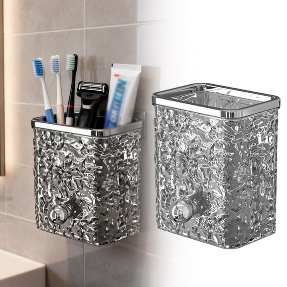 Bathroom Wall Organizer,Bathroom Trays Box, No Drill Space-Saving Bathroom Organizer,Kitchen Storage Box Toiletries Holder for Bedroom Living Room Kitchen Dorm Vanity Organization(Grey)