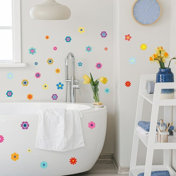 Bathroom Wall Stickers for Bath Tub – Motivational Quote Decals, DIY Art Mural Decor for Toilet, Washroom, Kids Room and Home