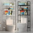 thumbnail image 1 of Bathroom Wall Storage Rack, Stainless Steel, 3-Layer, Open Shelves, Modern, Family Use, Toiletries Storage, Daily Essentials Organizer TOPLIU, 1 of 8