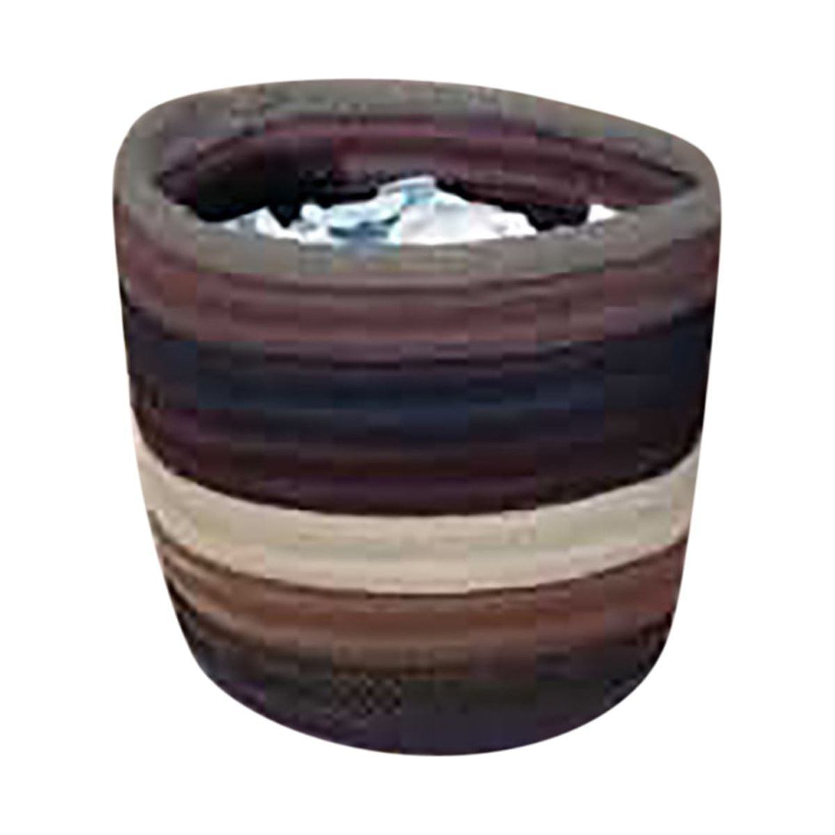 Multicolor Woven Cloth Bathroom Wastebasket