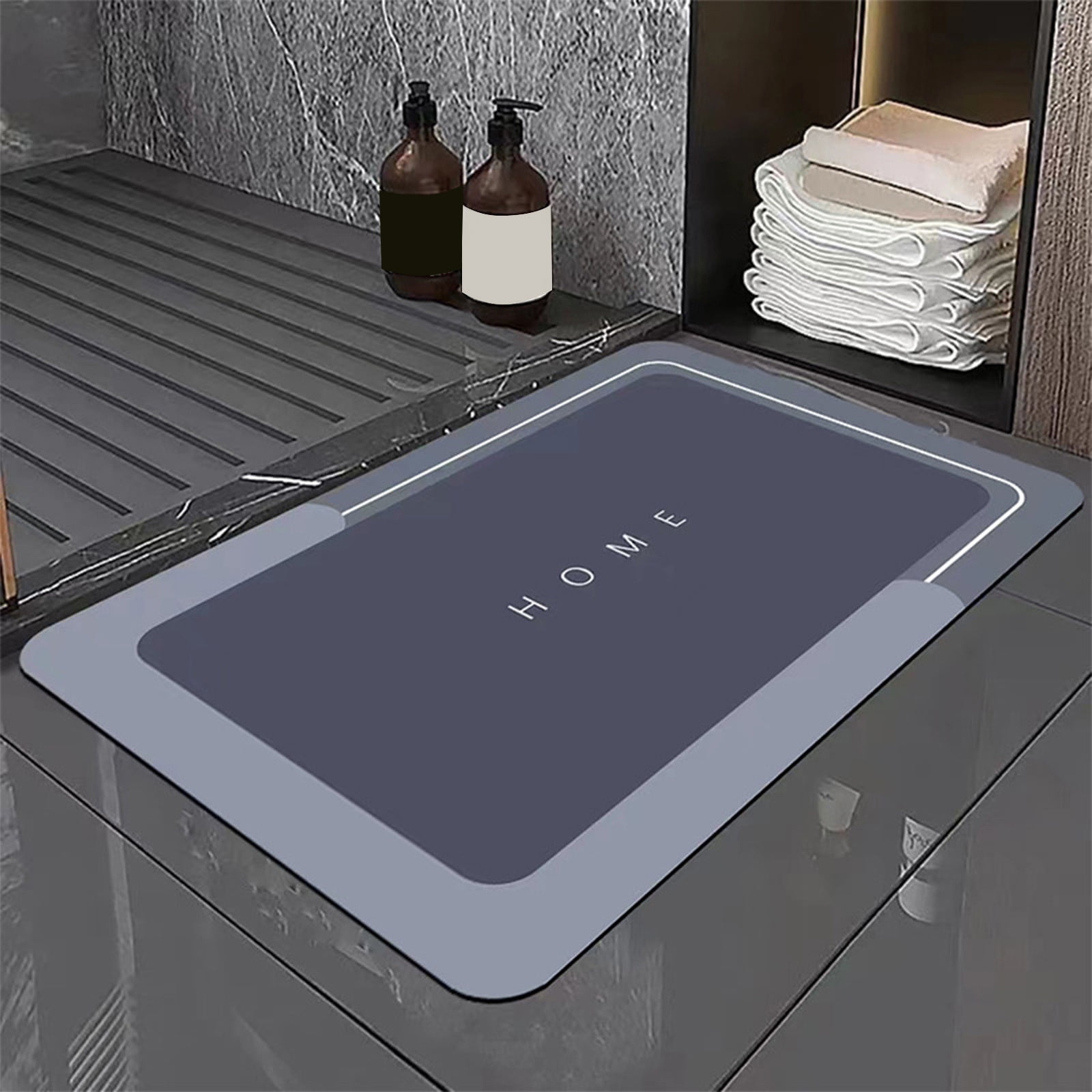 Bathroom Water Absorbent Floor Mats Bathroom Doorway Non Slip Foot Mats Sink Toilet Quick Drying ...