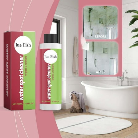 Bathroom Water Stain Remover | Powerful Stain Cleaner for Glass Doors, Tiles, Tubs, Sinks, Faucets | Mild Formula | Easy Spray Application | 100ml | Long-Lasting Bathroom Cleaning