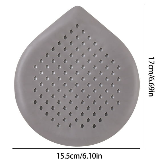 Bathroom Water Strainer Floor Cover, Square Shower Drain Cover Silicone Hair Stopper with Suction Cup, Easy to Install, Suitable for Bathroom, Bathtub, Kitchen