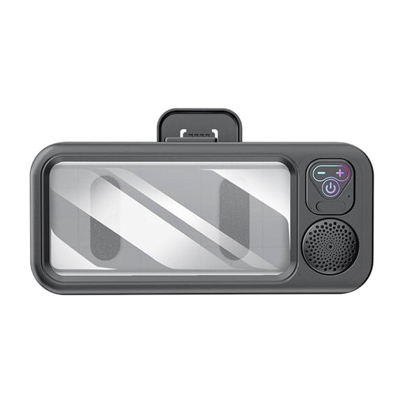 Bathroom Waterproof Phone Holder with Bluetooth Speaker, Touch Screen Shower Phone Box with Suction Cup Mount and Type-C Rechargeable Mini Speaker