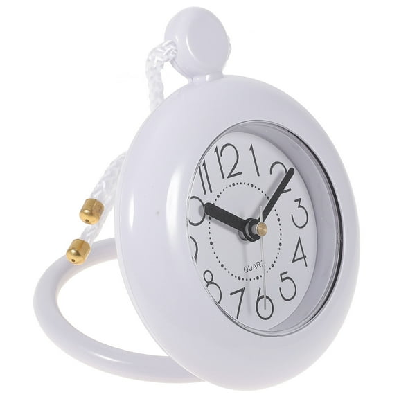 Bathroom Waterproof Wall Clock Home Decor Digital Outdoor Watch Child White Plastic