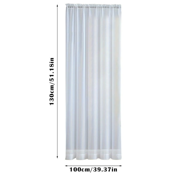 Bathroom Window Curtains Rod Pocket Semi Linen Drapes Short Small Curtains Privacy With Light Filtering For Kitchen/Nursery White