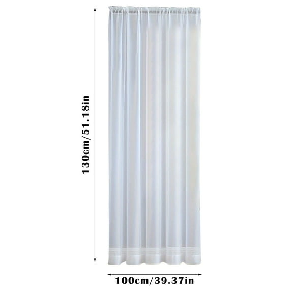 Bathroom Window Curtains Rod Pocket Semi Linen Drapes Short Small Curtains Privacy With Light Filtering For Kitchen/Nursery White