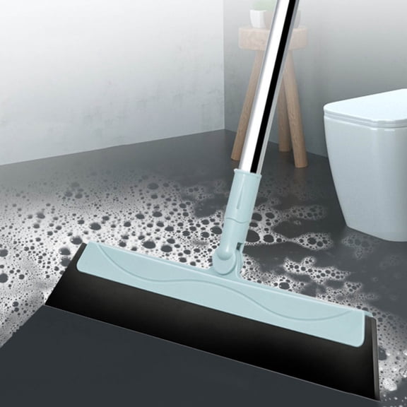 Bathroom Wiper Squeegee - Multi-Purpose Floor Cleaner for Tile Shower Glass - 180 Degree Rotating Mop with Non-Stick Hair Design - Wet Dry Sweeping Tool for Kitchen Pet Hair Cleaning - 35x5.5x92cm