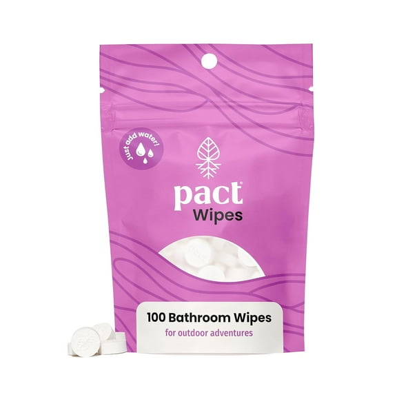 Bathroom Wipes (100-Pack) | Compressed Toilet Wipes for Camping, Backpacking, Backcountry