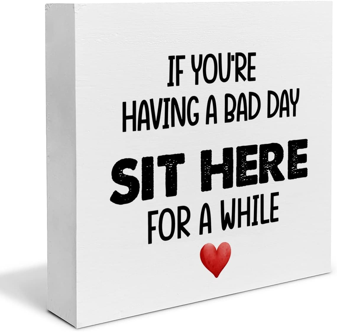 Bathroom Wood Box Sign Art Desk Decor If You're Having a Bad Day Sit ...