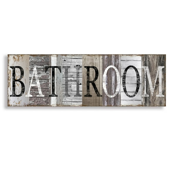 Bathroom Wooden Decor Family Bathroom Decorative Wall Sign Wood Wall Plaque Home Decor