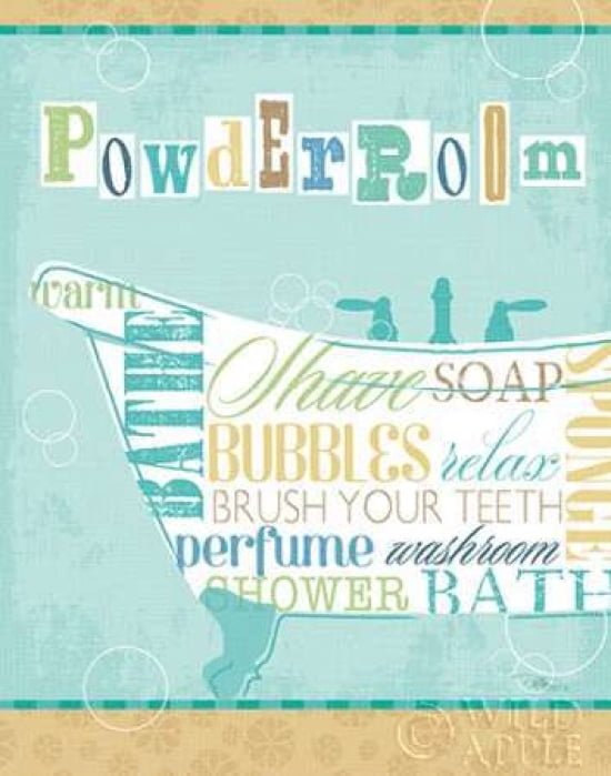 Bathroom Words Tub I Canvas Art - Pela Studio (22 x 28)
