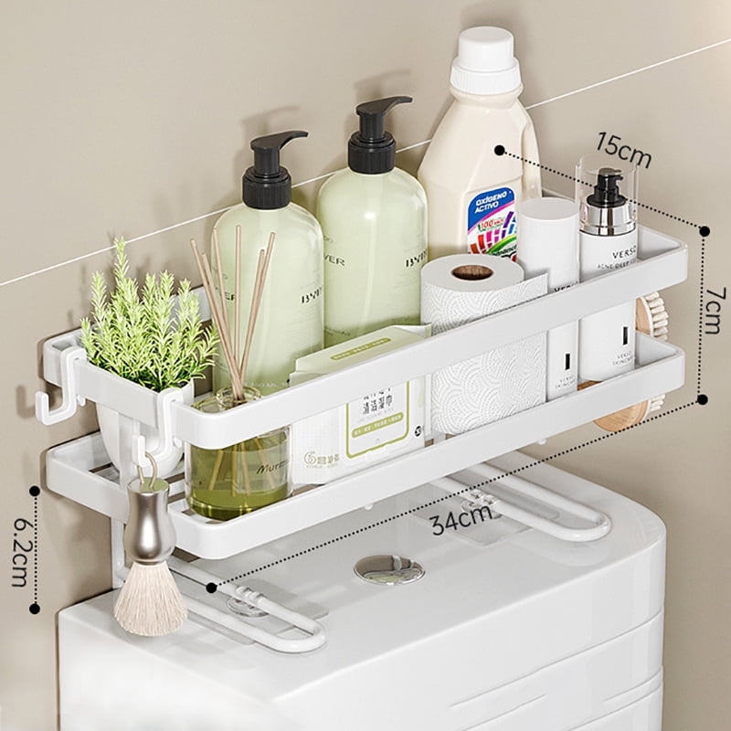 Bathroom accessories organizer white/black carbon steel easy ...