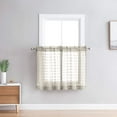 thumbnail image 1 of Bathroom and More Collection Beige Sheer Curtains, 28” x 36” (2 Panels), 1 of 4